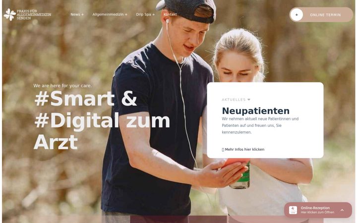 Screenshot of allgemeinmedizin-senden.de