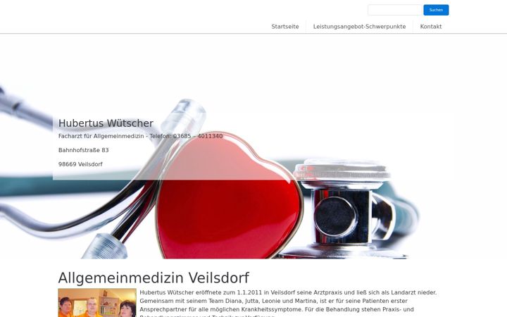 Screenshot of allgemeinmedizin-veilsdorf.de