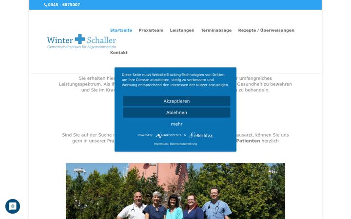 Screenshot of allgemeinmedizin-winter-schaller.de