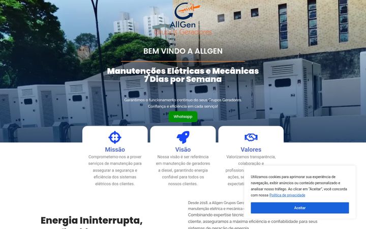 Screenshot of allgen.com.br