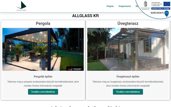 Screenshot of allglasskft.hu