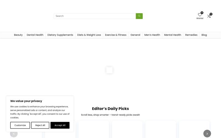 Screenshot of allgohealthy.com