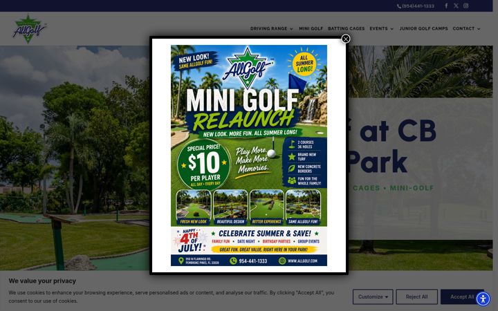 Ekrano kopija allgolf.com