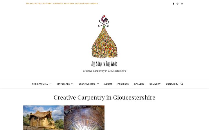 Screenshot of allgoodinthewood.co.uk