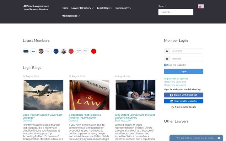 Screenshot von allgoodlawyers.com