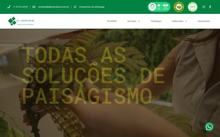 Screenshot of allgreendecor.com.br