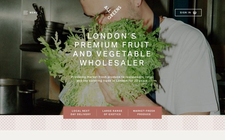 Screenshot of allgreens.co.uk