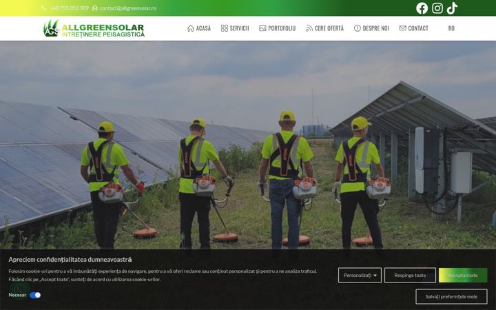 Screenshot of allgreensolar.ro
