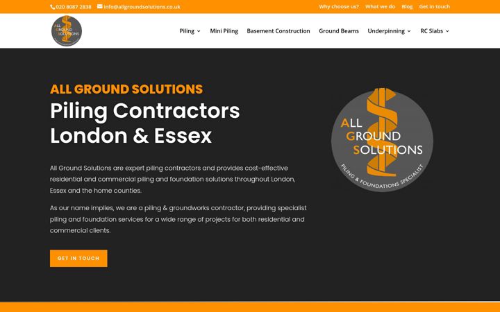 Screenshot of allgroundsolutions.co.uk