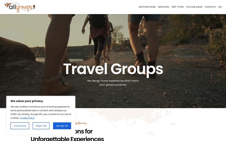 Screenshot von allgroups.es