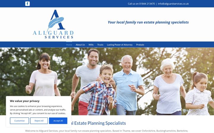 Screenshot of allguardservices.co.uk
