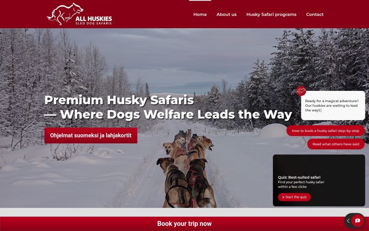 Screenshot of allhuskies.fi