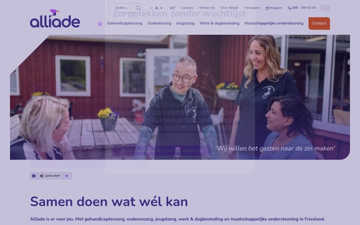 Screenshot of alliade.nl