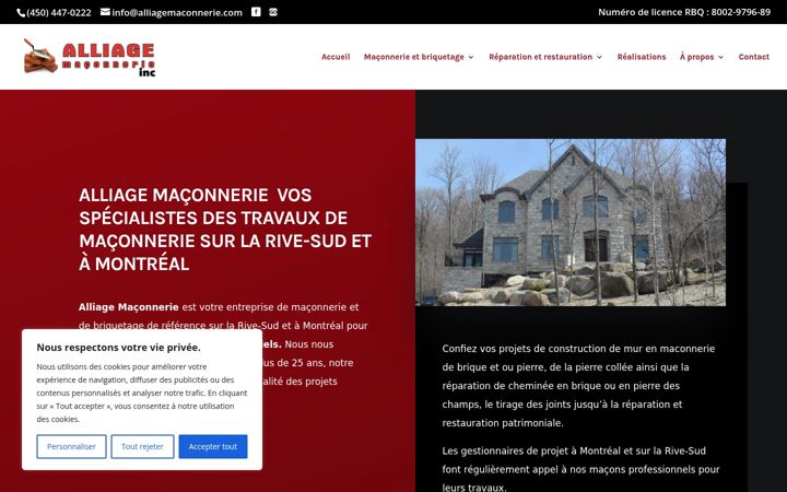 Captura de pantalla de alliagemaconnerie.com