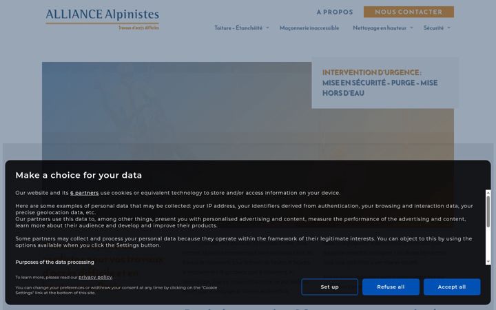 Screenshot of alliance-alpinistes-paris.fr