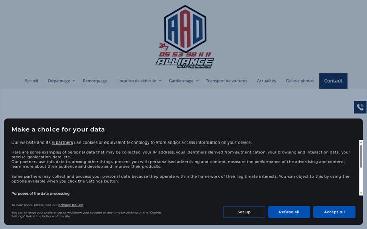 Screenshot of alliance-auto-depannage.fr