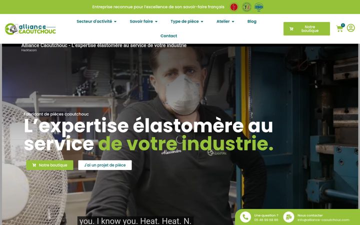 Screenshot of alliance-caoutchouc.com