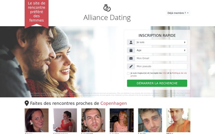 Screenshot of alliance-dating.com