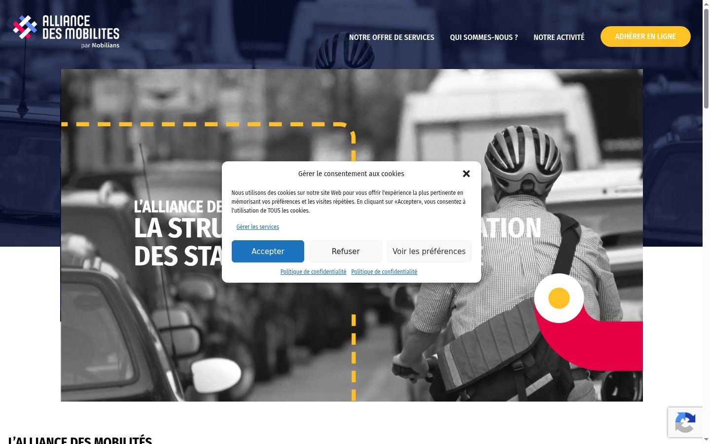 Screenshot tal-banner tal-kunsens muri qabel kwalunkwe interazzjoni