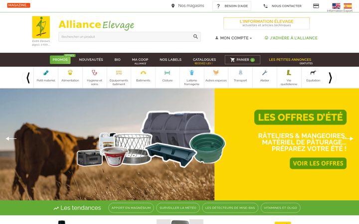 Screenshot του alliance-elevage.com