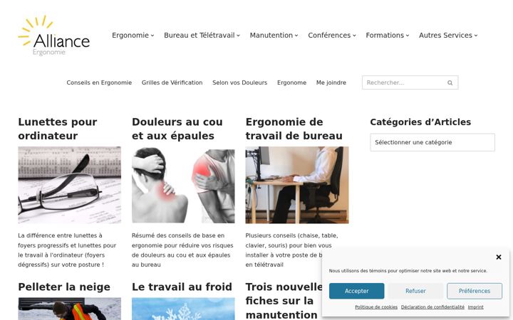 Screenshot του alliance-ergonomie.ca