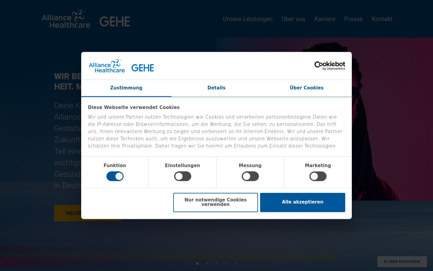 Screenshot tal-banner tal-kunsens muri qabel kwalunkwe interazzjoni