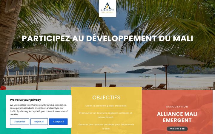 Screenshot van alliance-maliemergent.com