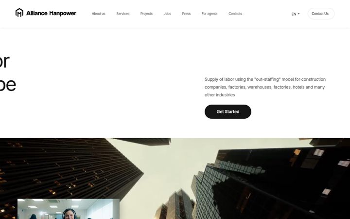 Screenshot van alliance-manpower.com