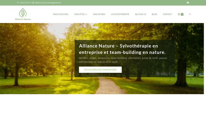 Screenshot of alliance-nature.com