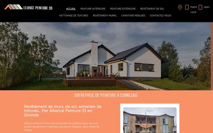 Screenshot of alliance-peinture-33.fr
