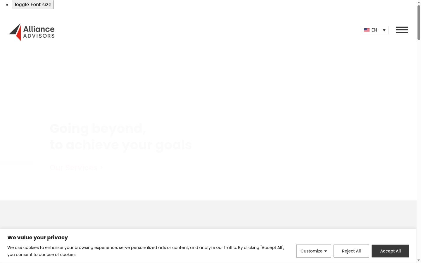 Screenshot tal-banner tal-kunsens muri qabel kwalunkwe interazzjoni