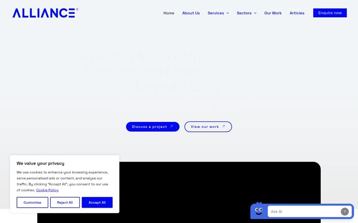 Screenshot of allianceagency.co.uk