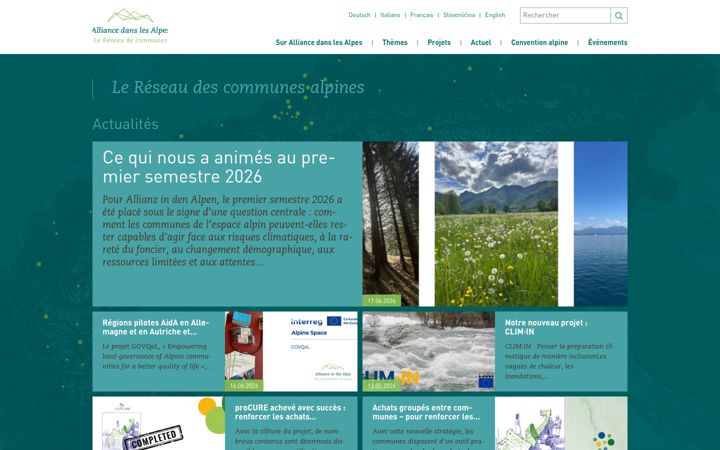 Screenshot of alliancealpes.org