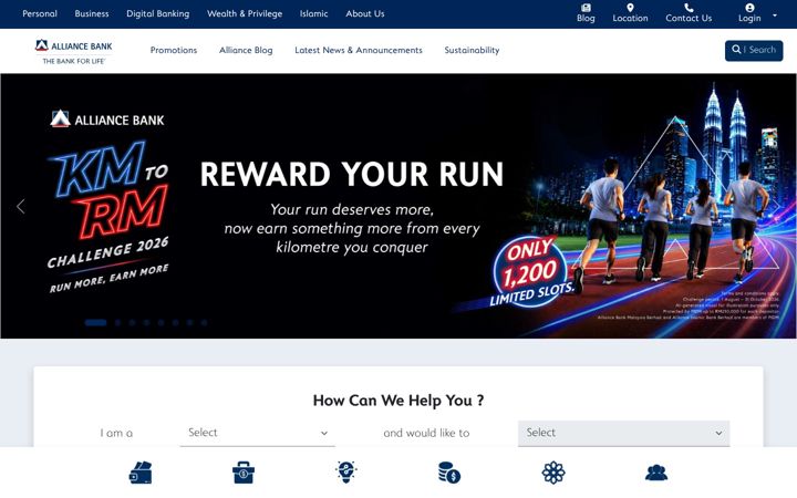 Screenshot of alliancebank.com.my