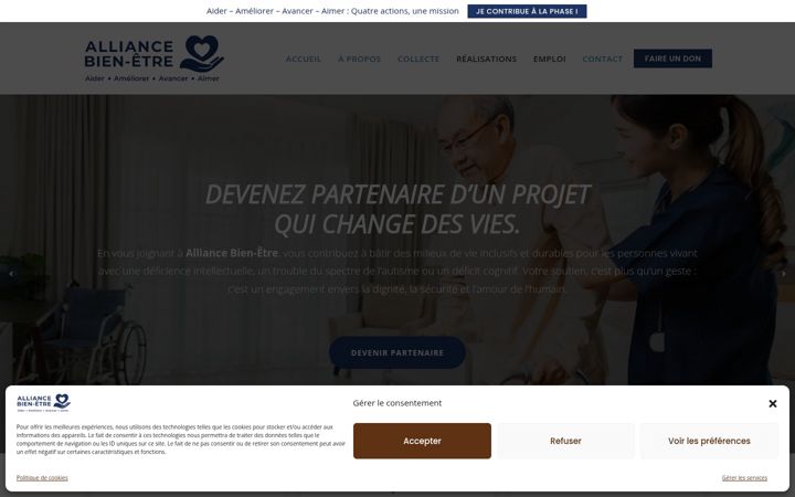 Screenshot ta' alliancebienetre.org