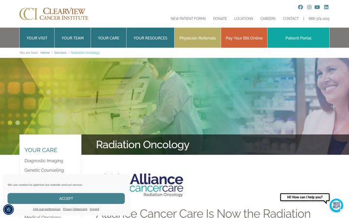 Screenshot of alliancecancercare.com