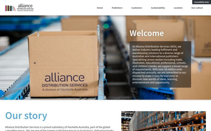 Screenshot of alliancedistributionservices.com