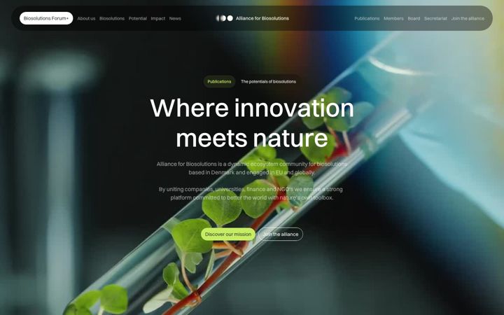 Screenshot of allianceforbiosolutions.dk