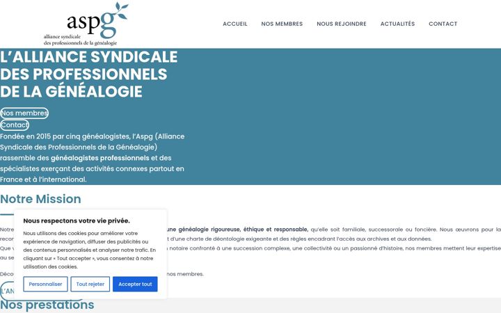 Screenshot of alliancegenea.fr