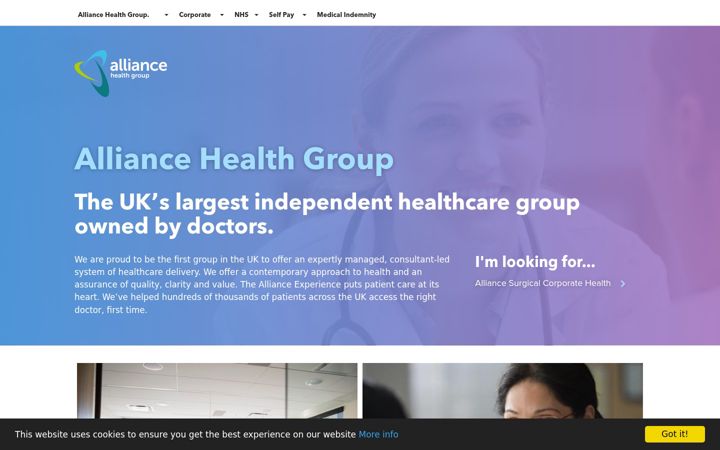 Zrzut ekranu alliancehealthgroup.co.uk