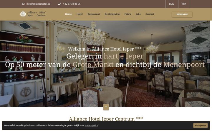 Screenshot of alliancehotel.be