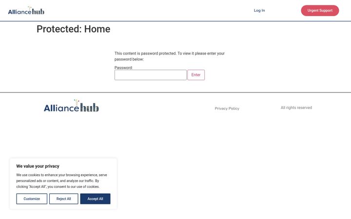 Screenshot of alliancehub.co.uk