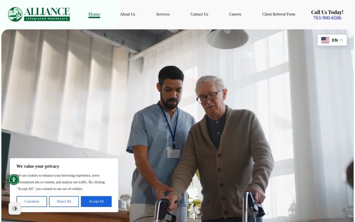 Screenshot of allianceihc.com