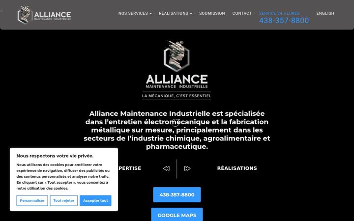 Screenshot of allianceinds.com