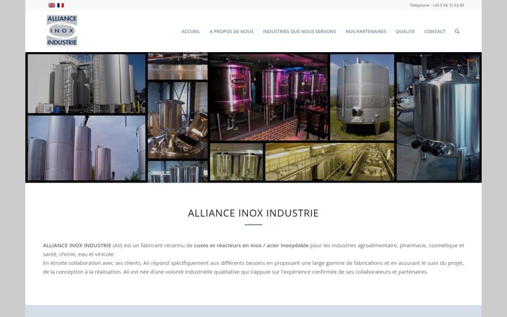 Skjermbilde av allianceinox-industrie.com