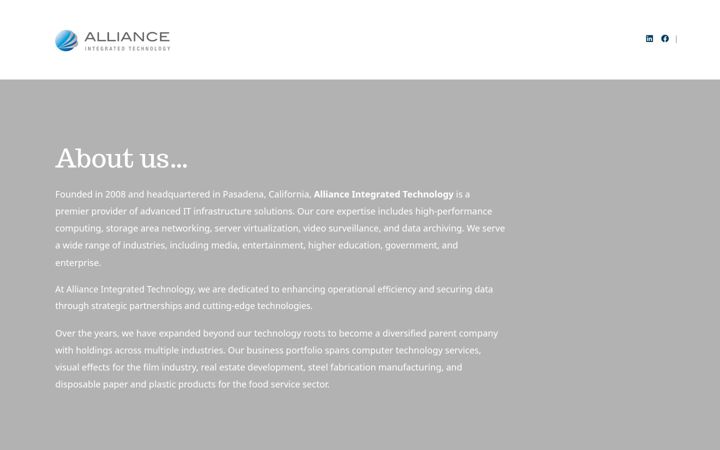 Screenshot of allianceitc.com