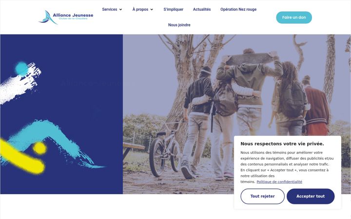 Screenshot of alliancejeunesse.com