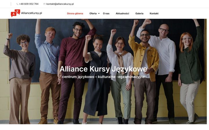 Posnetek zaslona alliancekursy.pl