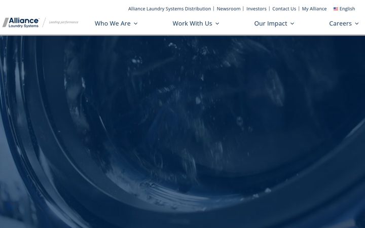 Screenshot of alliancelaundry.com