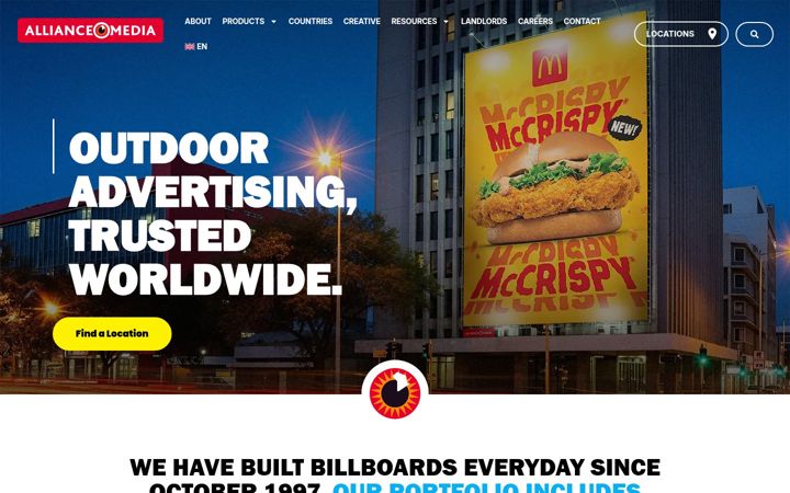 Screenshot of alliancemedia.com